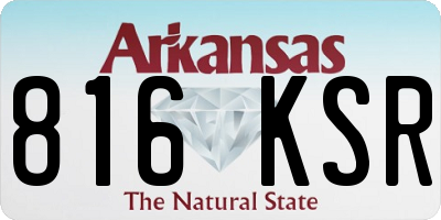 AR license plate 816KSR