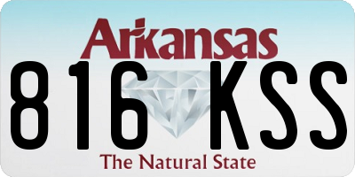 AR license plate 816KSS