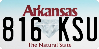AR license plate 816KSU
