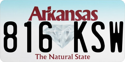 AR license plate 816KSW