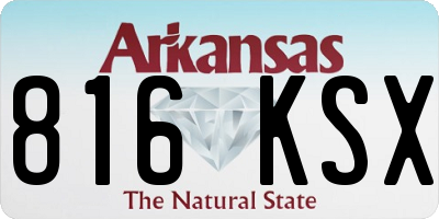 AR license plate 816KSX