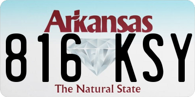 AR license plate 816KSY