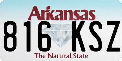 AR license plate 816KSZ