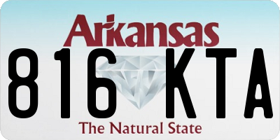 AR license plate 816KTA