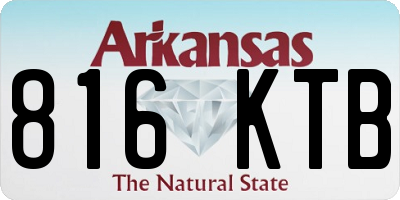 AR license plate 816KTB