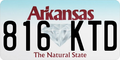 AR license plate 816KTD