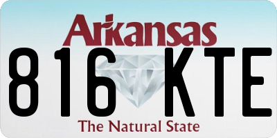 AR license plate 816KTE