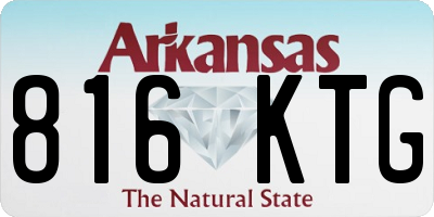 AR license plate 816KTG