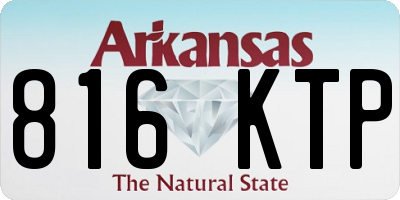 AR license plate 816KTP