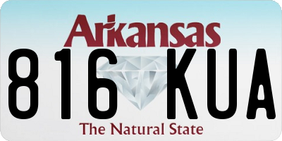AR license plate 816KUA