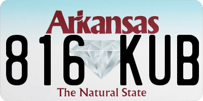 AR license plate 816KUB