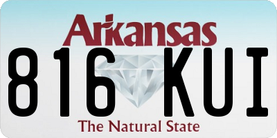 AR license plate 816KUI