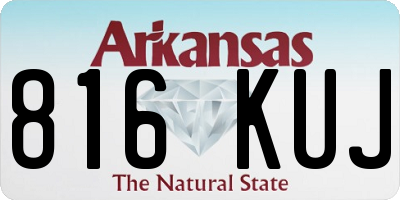 AR license plate 816KUJ