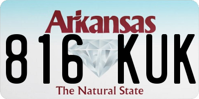 AR license plate 816KUK