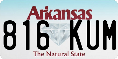 AR license plate 816KUM