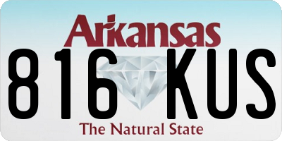 AR license plate 816KUS