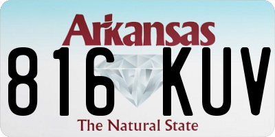 AR license plate 816KUV