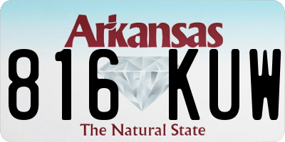 AR license plate 816KUW