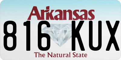AR license plate 816KUX