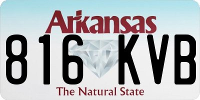 AR license plate 816KVB