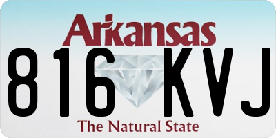 AR license plate 816KVJ