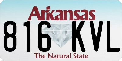 AR license plate 816KVL