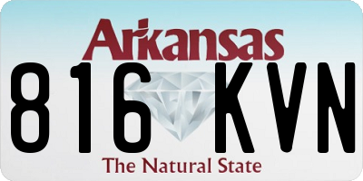 AR license plate 816KVN