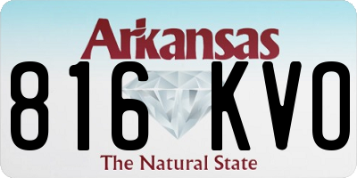 AR license plate 816KVO