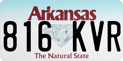 AR license plate 816KVR
