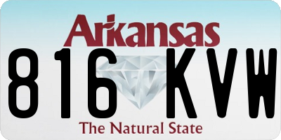 AR license plate 816KVW