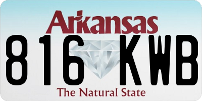 AR license plate 816KWB