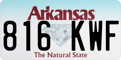 AR license plate 816KWF