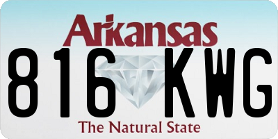 AR license plate 816KWG