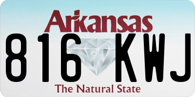 AR license plate 816KWJ
