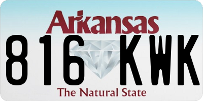 AR license plate 816KWK
