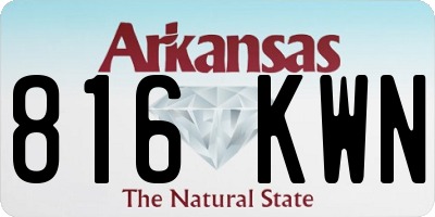 AR license plate 816KWN