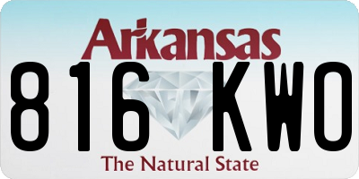 AR license plate 816KWO