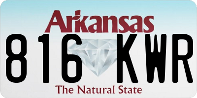 AR license plate 816KWR