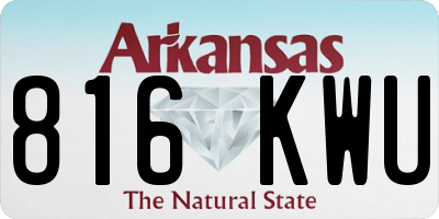 AR license plate 816KWU