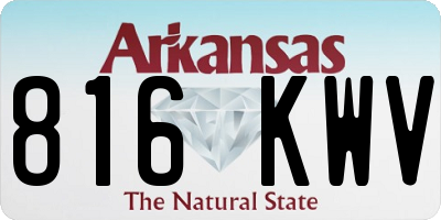 AR license plate 816KWV