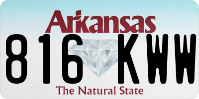 AR license plate 816KWW