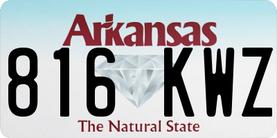 AR license plate 816KWZ