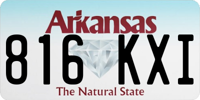 AR license plate 816KXI