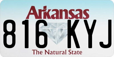 AR license plate 816KYJ