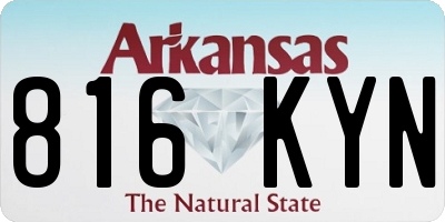 AR license plate 816KYN