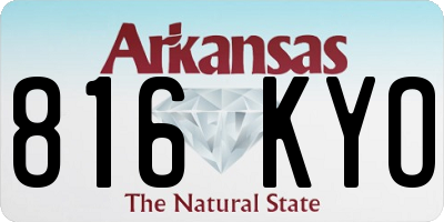 AR license plate 816KYO