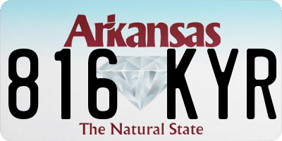 AR license plate 816KYR