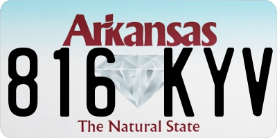 AR license plate 816KYV