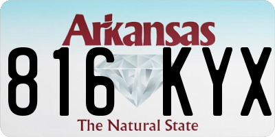 AR license plate 816KYX