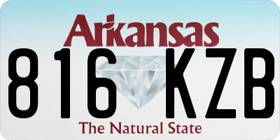 AR license plate 816KZB
